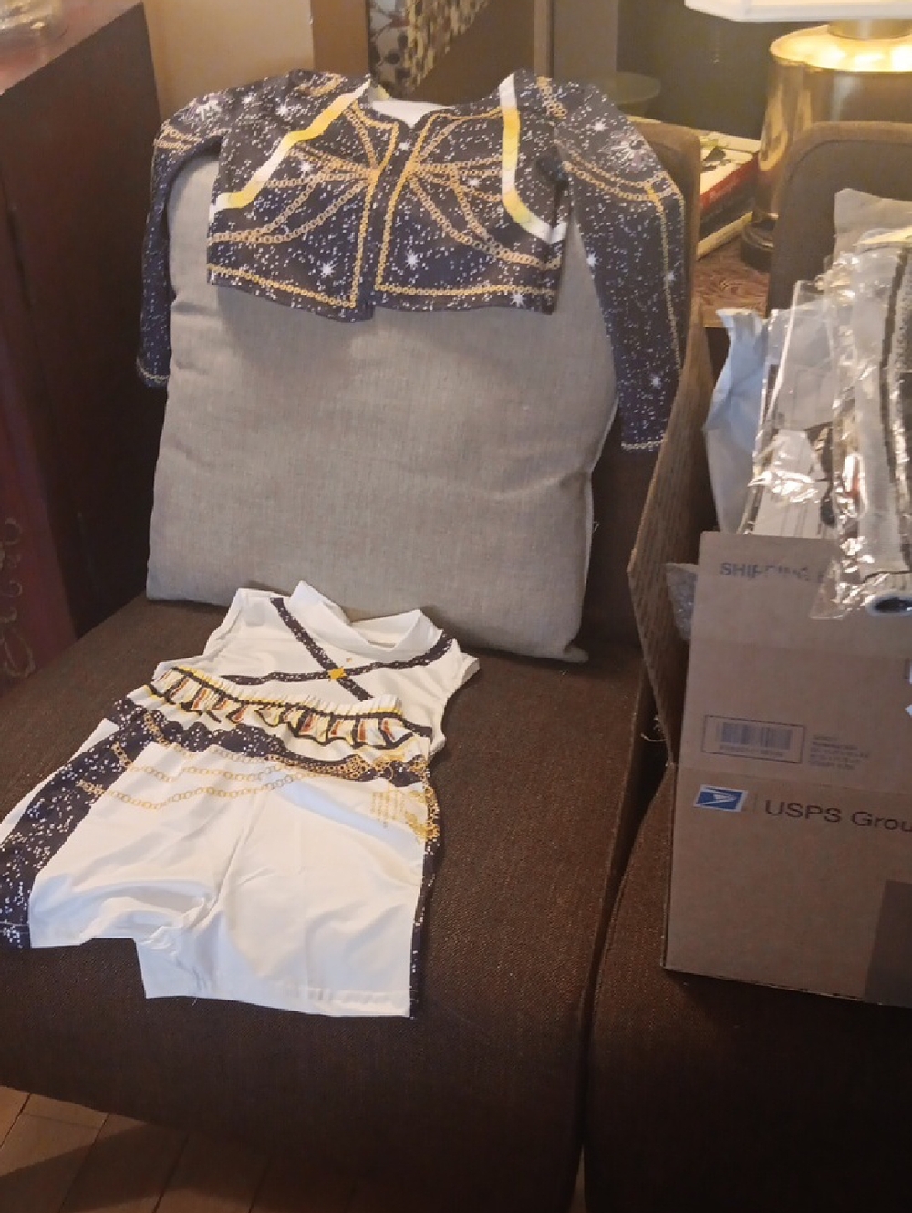 Build-A-Bear Black, White and Gold 3 Piece Costume Set